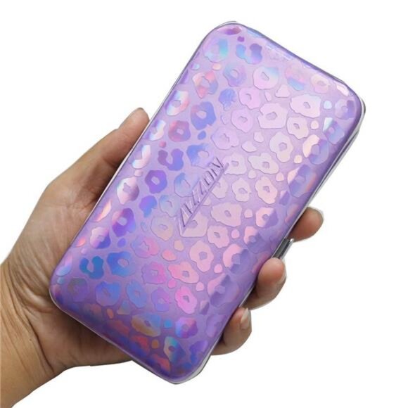 Nail Clippers Kit Manicure Pedicure Set with Holographic Case(Purple) - Picture 2 of 7